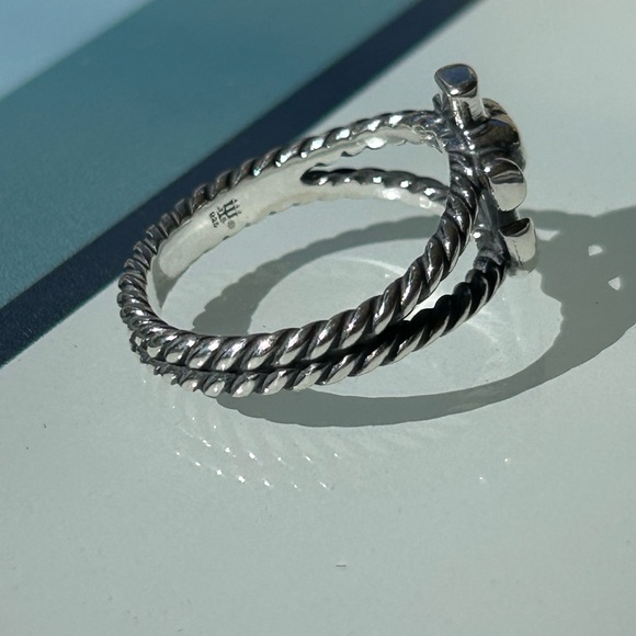 Retired James Avery Silver Anchor Ring - Picture 4 of 4